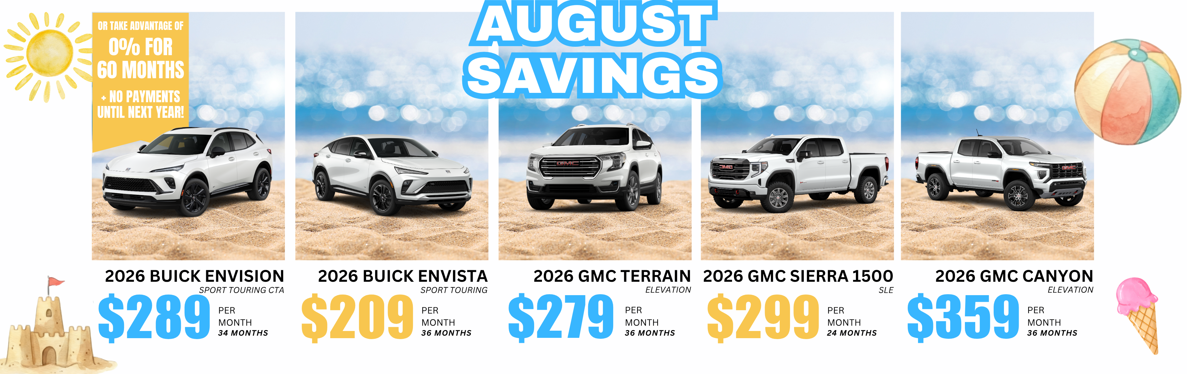 2026 August Buick GMC Lease Specials