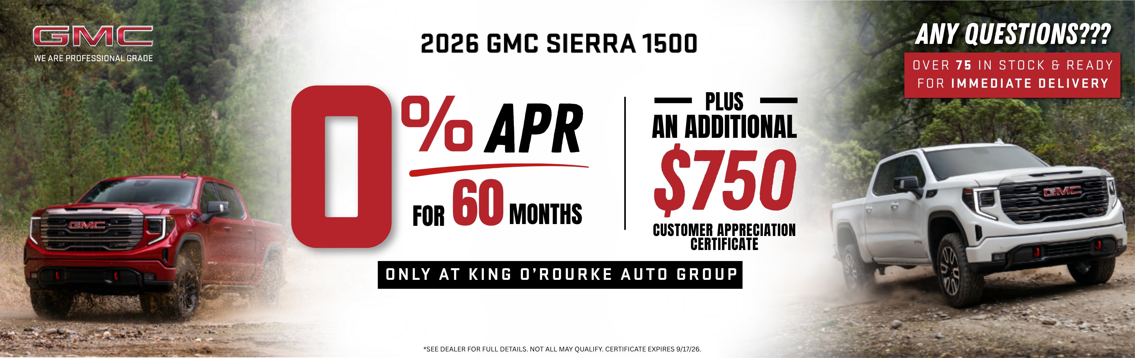 GMC Sierra 1500 0% APR 60 months