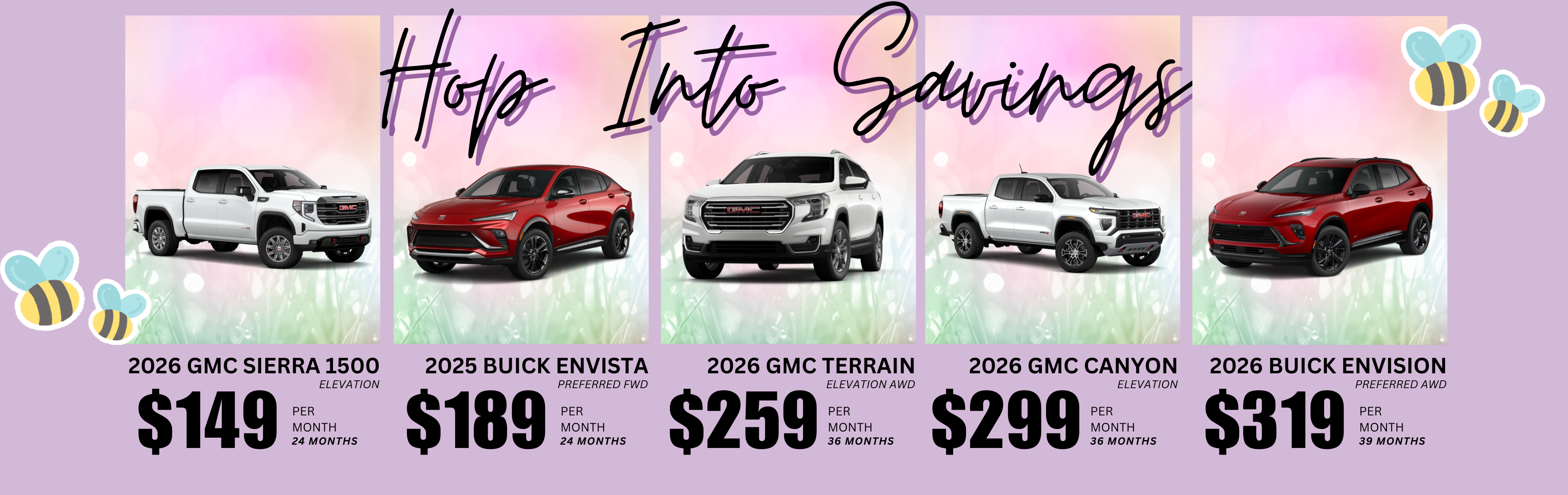 Current lease specials for king o'rourke buick gmc