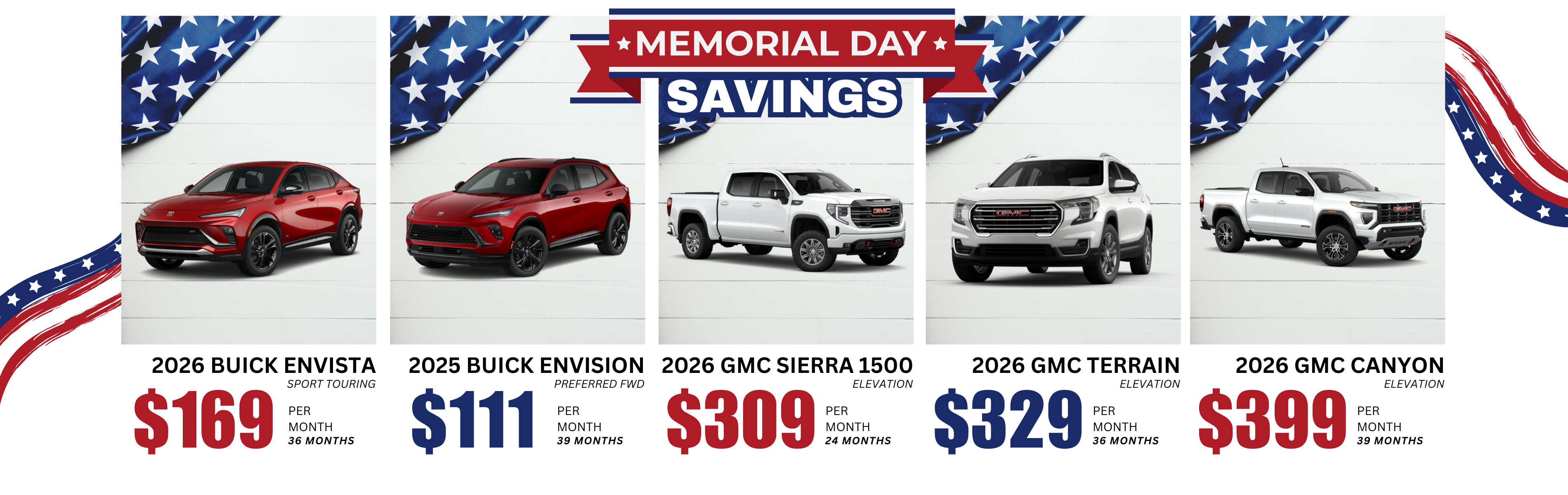 KOR memorial day lease specials