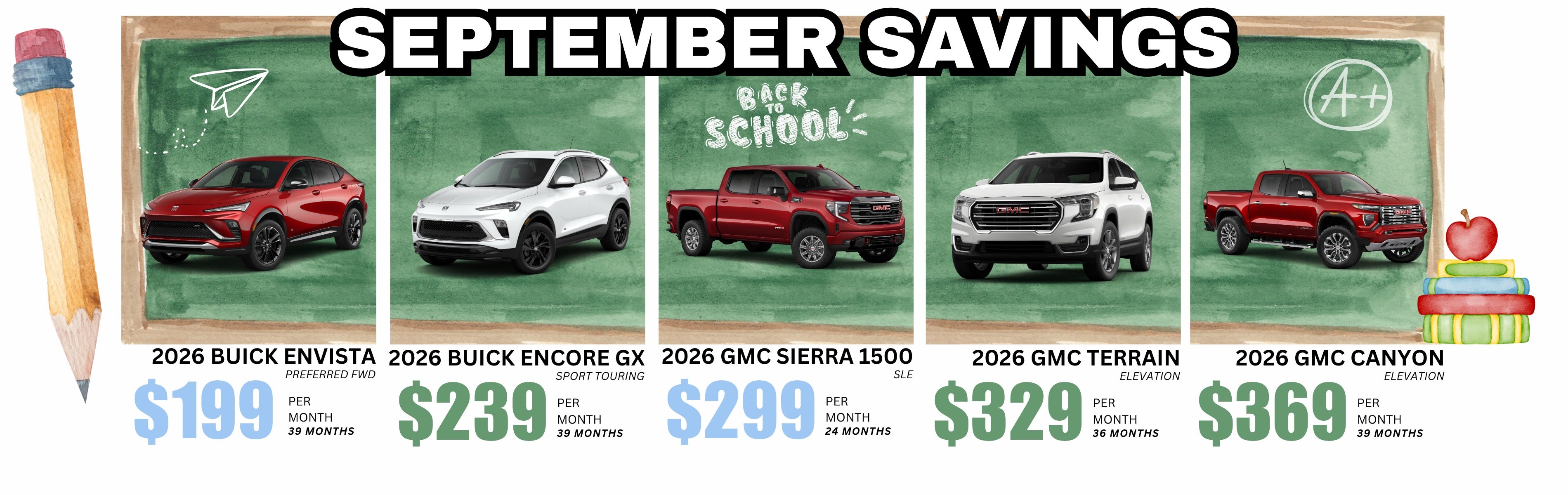 September 2026 Buick GMC Lease Specials