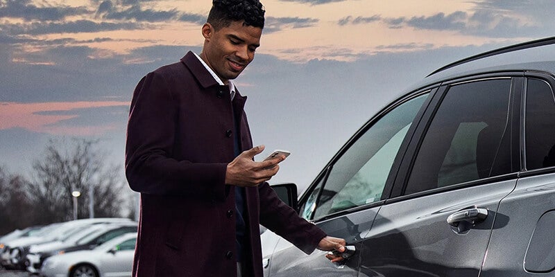 Man Arrivng at Vehicle at King O'Rourke Buick GMC in Smithtown NY